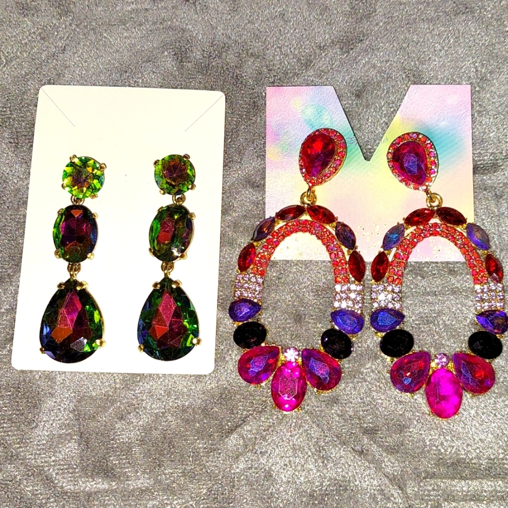 Iridescent Holographic Earrings Set